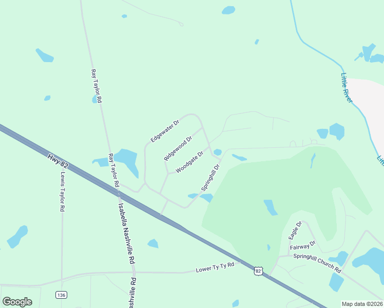 map of restaurants, bars, coffee shops, grocery stores, and more near 12 Woodgate Drive in Tifton