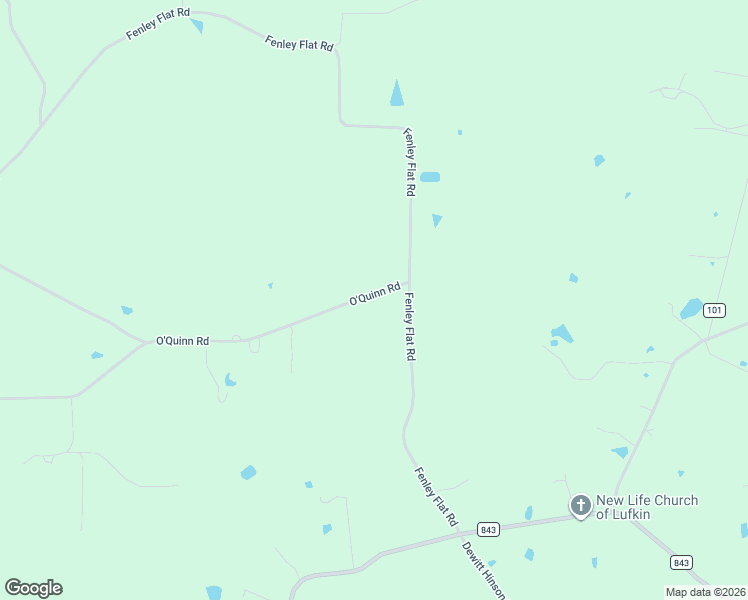 map of restaurants, bars, coffee shops, grocery stores, and more near 3044 O'Quinn Road in Pollok