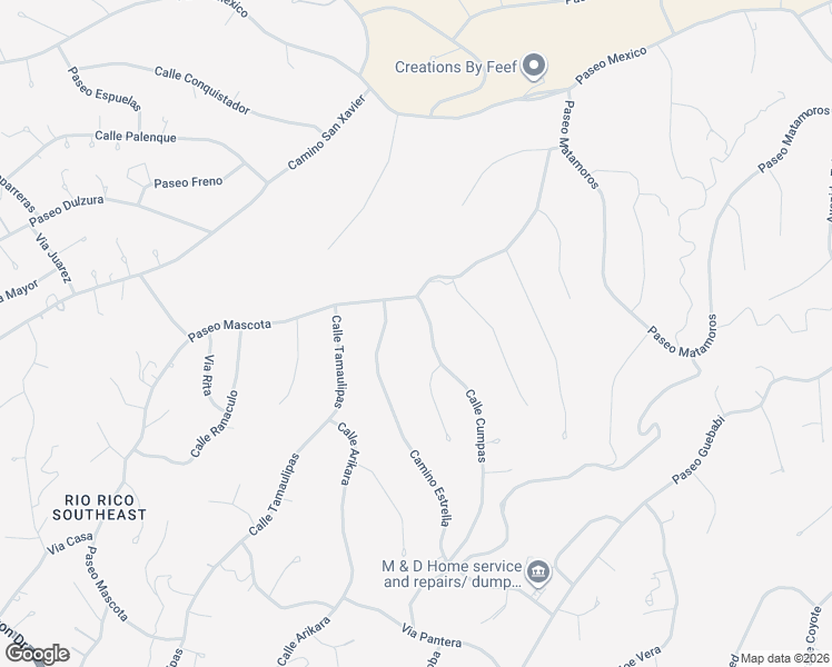 map of restaurants, bars, coffee shops, grocery stores, and more near 1024 Calle Cumpas in Rio Rico