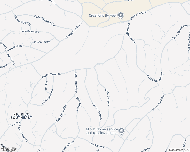 map of restaurants, bars, coffee shops, grocery stores, and more near 1024 Calle Cumpas in Rio Rico