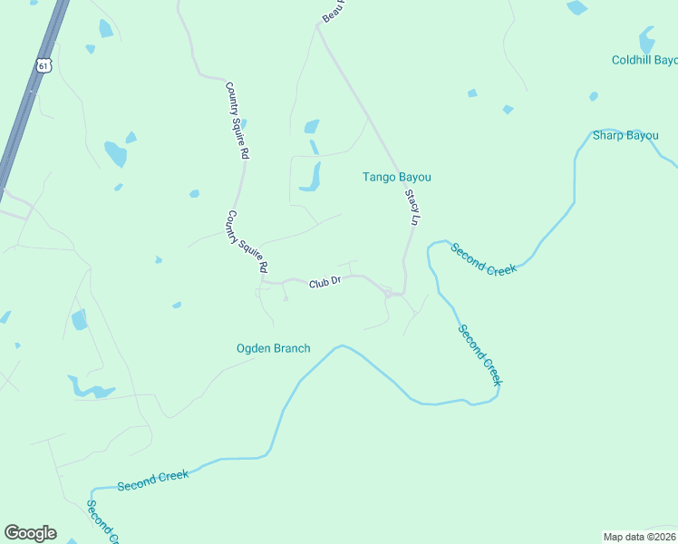 map of restaurants, bars, coffee shops, grocery stores, and more near 16 Club Drive in Natchez