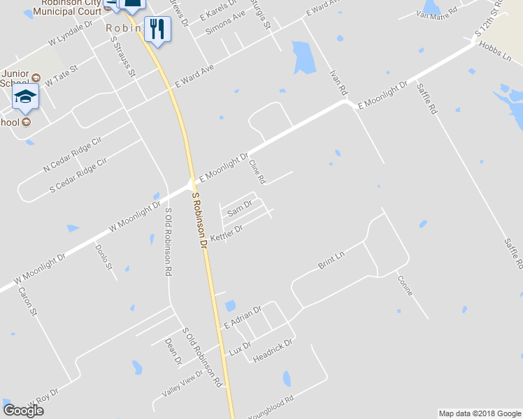 map of restaurants, bars, coffee shops, grocery stores, and more near 228 Kettler Dr in Robinson