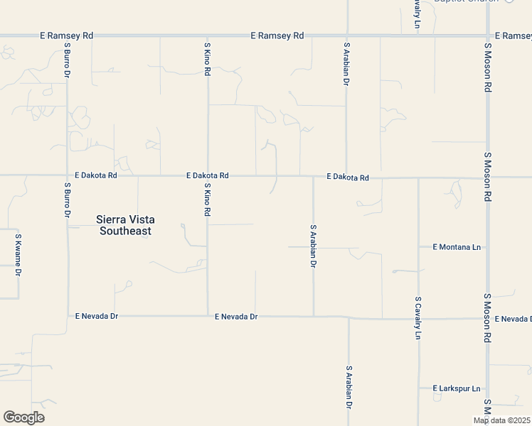 map of restaurants, bars, coffee shops, grocery stores, and more near 6943 East Galahad Lane in Hereford