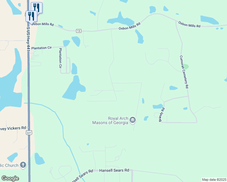map of restaurants, bars, coffee shops, grocery stores, and more near 646 Pine Valley Road in Douglas