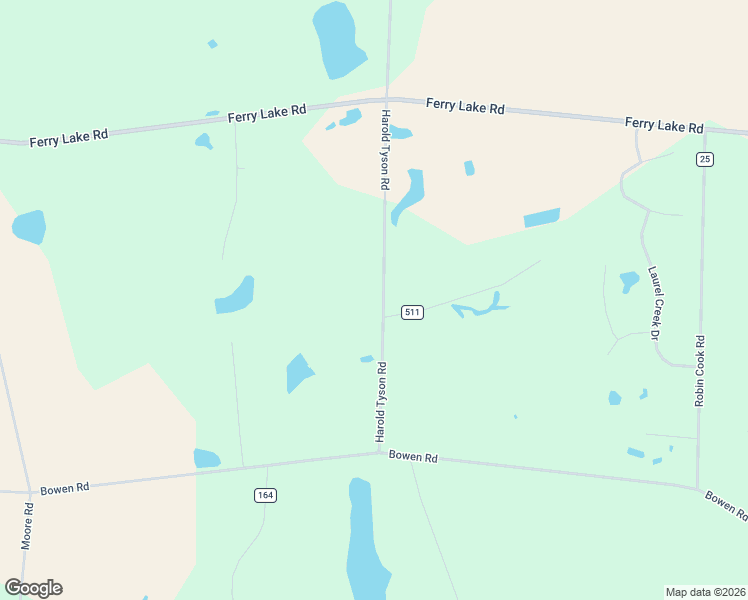 map of restaurants, bars, coffee shops, grocery stores, and more near 67 Harold Tyson Road in Tifton