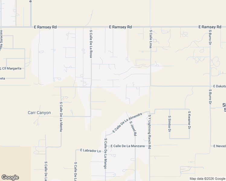 map of restaurants, bars, coffee shops, grocery stores, and more near 5742 East Calle De La Palmera in Hereford