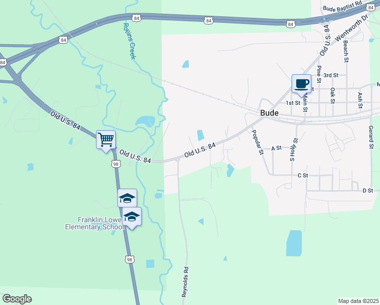 map of restaurants, bars, coffee shops, grocery stores, and more near in Bude