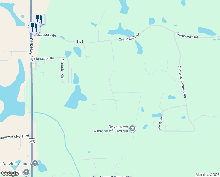 map of restaurants, bars, coffee shops, grocery stores, and more near 410 Pine Valley Drive in Douglas