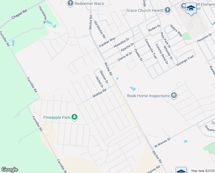 map of restaurants, bars, coffee shops, grocery stores, and more near 2828 Skinner Drive in Lorena