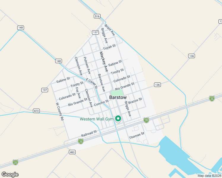 map of restaurants, bars, coffee shops, grocery stores, and more near 121 Mackey Avenue in Barstow