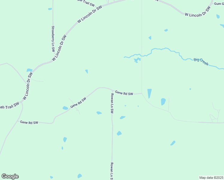 map of restaurants, bars, coffee shops, grocery stores, and more near 2098 Gene Road Southwest in Brookhaven