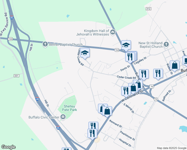 map of restaurants, bars, coffee shops, grocery stores, and more near 130 Lee Street in Buffalo