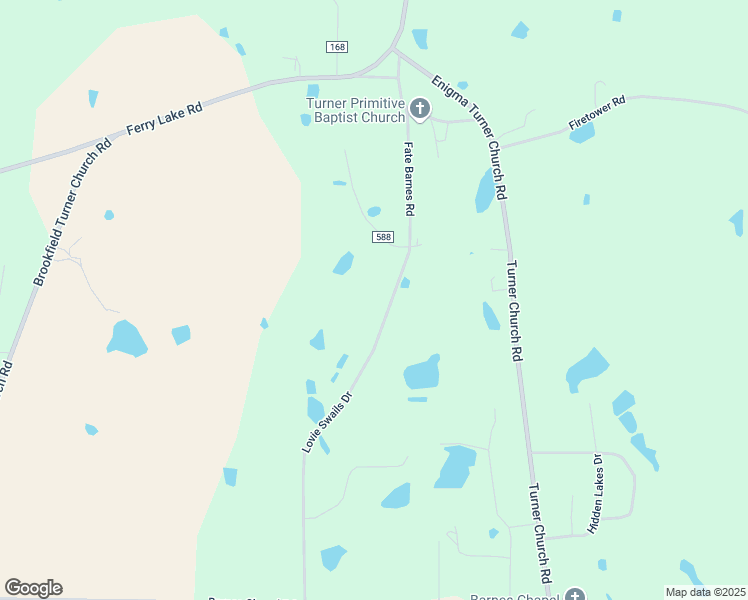 map of restaurants, bars, coffee shops, grocery stores, and more near Lovie Swails Drive in Enigma