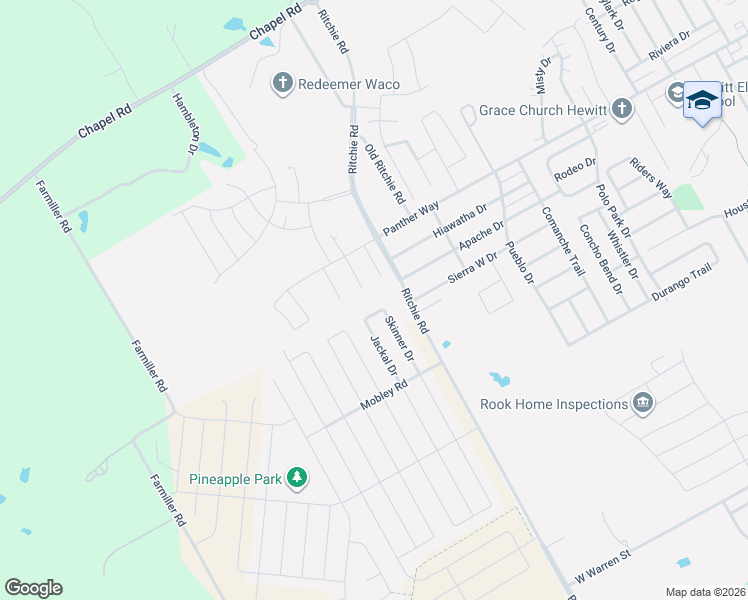 map of restaurants, bars, coffee shops, grocery stores, and more near 2516 Cambridge in Lorena