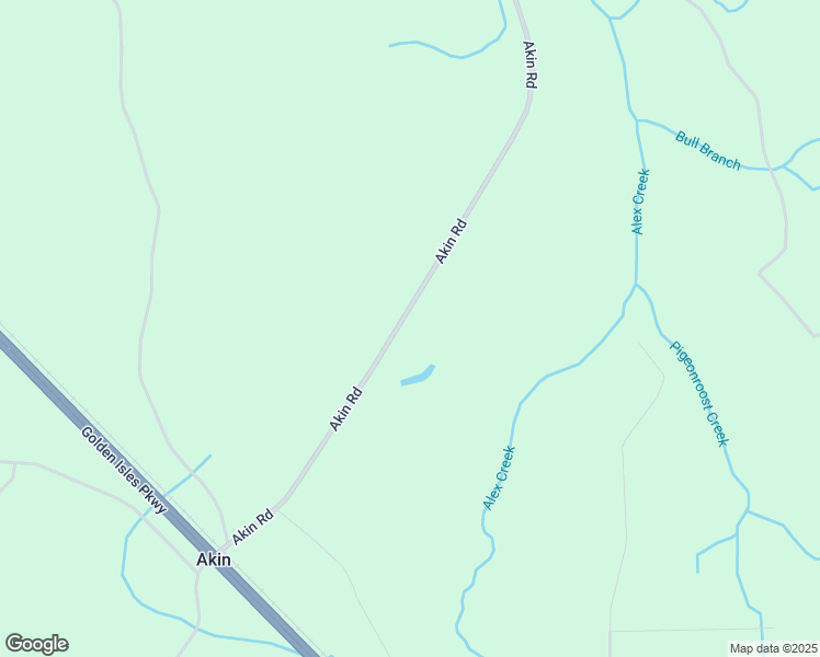 map of restaurants, bars, coffee shops, grocery stores, and more near 3033 Akin Road in Jesup