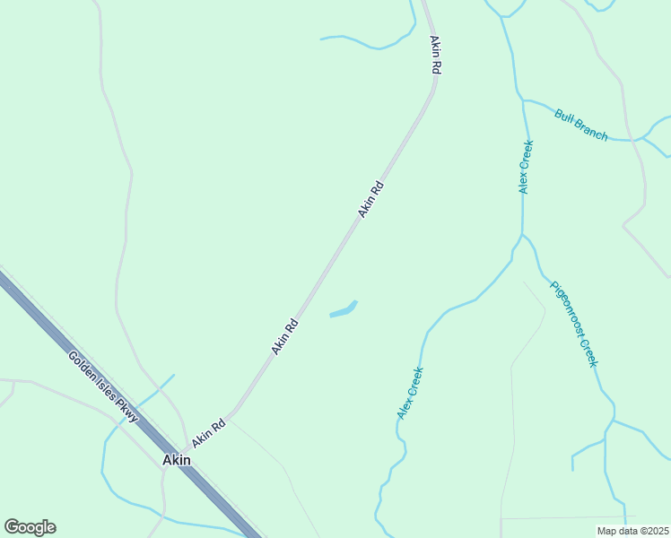 map of restaurants, bars, coffee shops, grocery stores, and more near 3033 Akin Road in Jesup