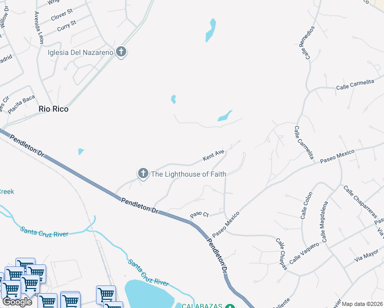 map of restaurants, bars, coffee shops, grocery stores, and more near 26 Kent Avenue in Rio Rico
