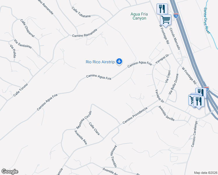 map of restaurants, bars, coffee shops, grocery stores, and more near 448 Carlota Court in Rio Rico