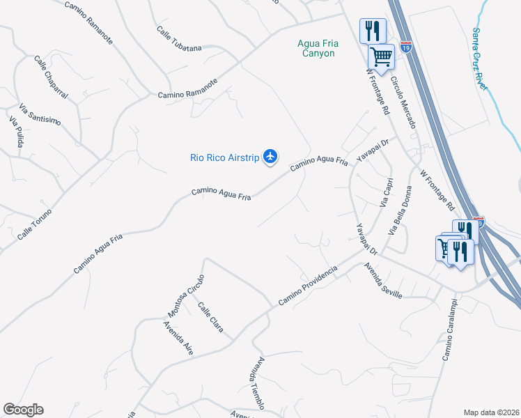map of restaurants, bars, coffee shops, grocery stores, and more near 446 Carlota Court in Rio Rico