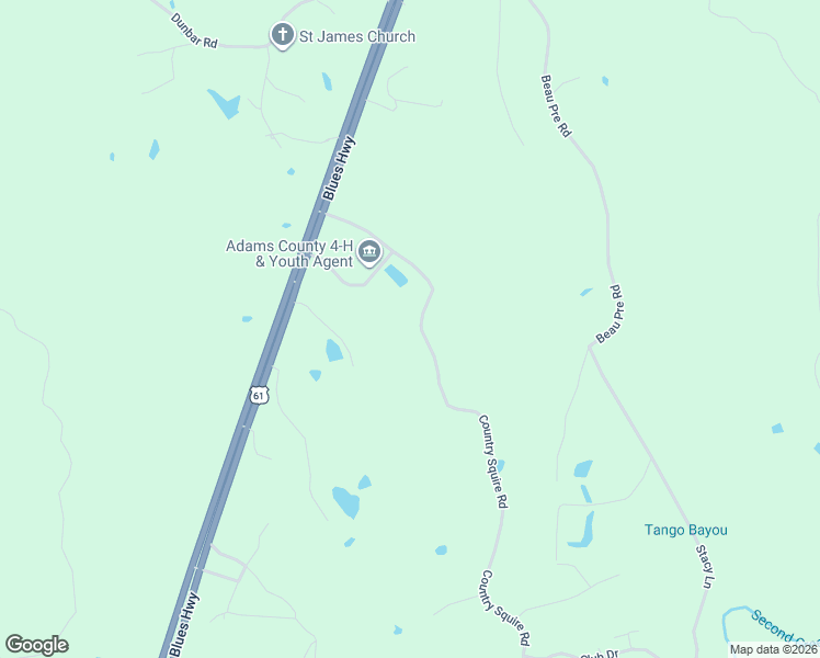 map of restaurants, bars, coffee shops, grocery stores, and more near 29 Country Squire Road in Natchez