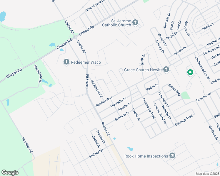 map of restaurants, bars, coffee shops, grocery stores, and more near 2300 Nicholas Street in Waco