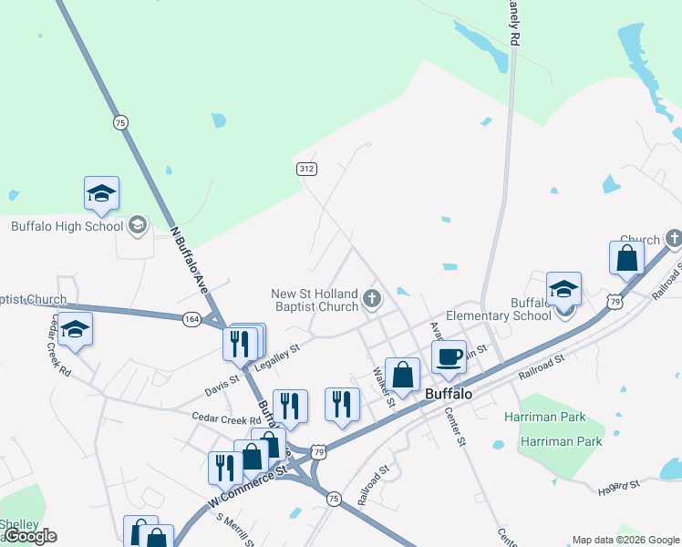 map of restaurants, bars, coffee shops, grocery stores, and more near 37 Sand Street in Buffalo