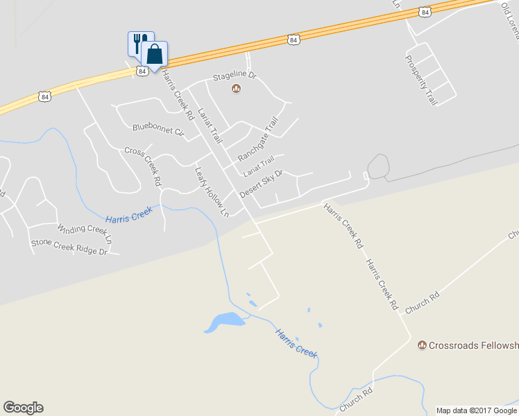 map of restaurants, bars, coffee shops, grocery stores, and more near 198 Silver Spur Trail in McGregor