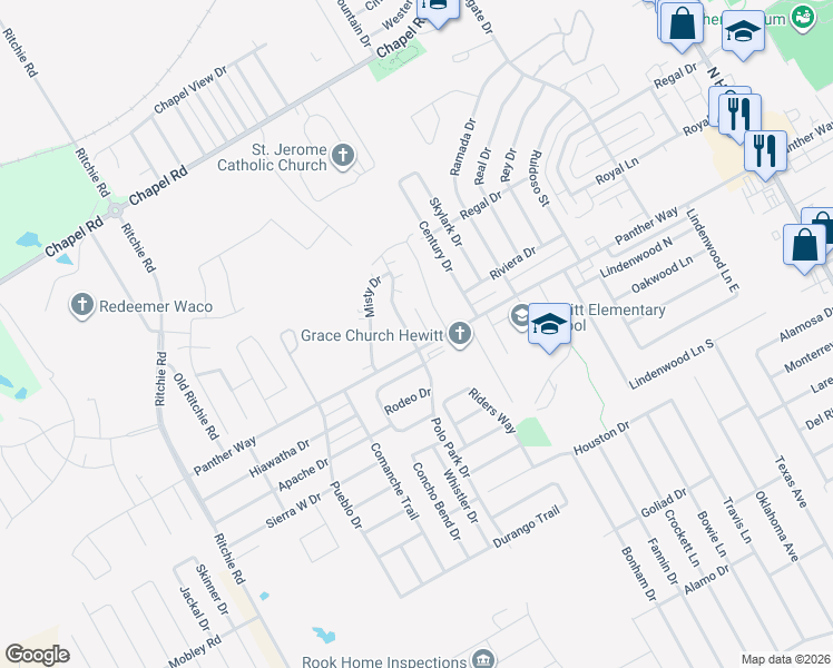 map of restaurants, bars, coffee shops, grocery stores, and more near in Waco