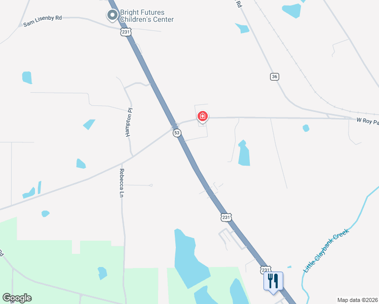 map of restaurants, bars, coffee shops, grocery stores, and more near 1394 North US Highway 231 in Ozark