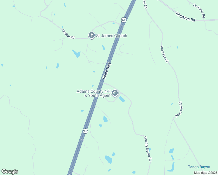 map of restaurants, bars, coffee shops, grocery stores, and more near 2-6 Country Squire Road in Natchez