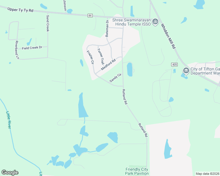 map of restaurants, bars, coffee shops, grocery stores, and more near 4010 Frazier Circle in Tifton