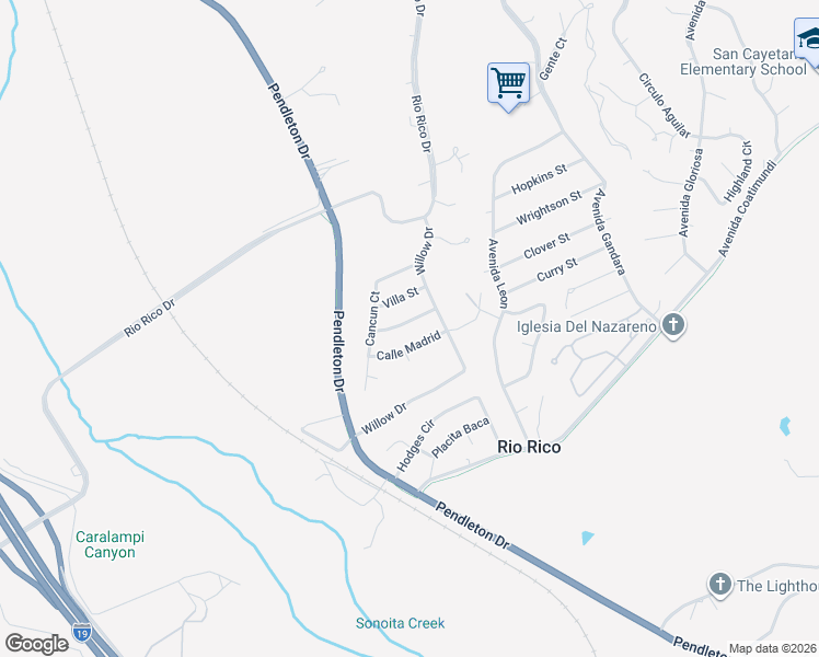 map of restaurants, bars, coffee shops, grocery stores, and more near 402 Poston Street in Rio Rico