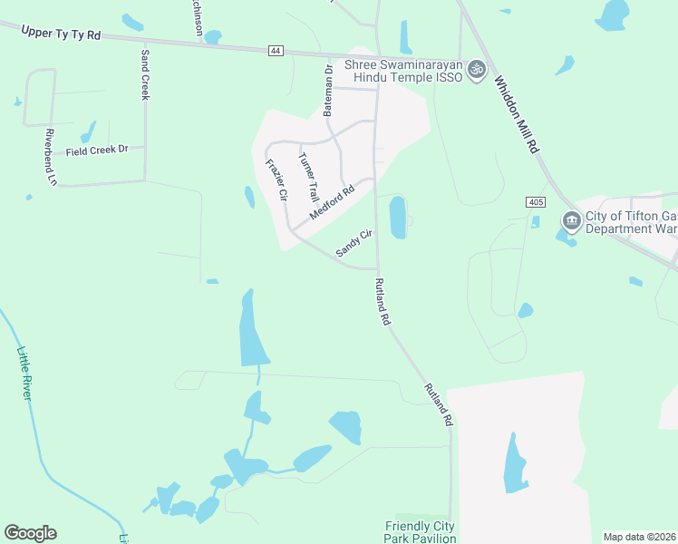 map of restaurants, bars, coffee shops, grocery stores, and more near 4010 Frazier Circle in Tifton