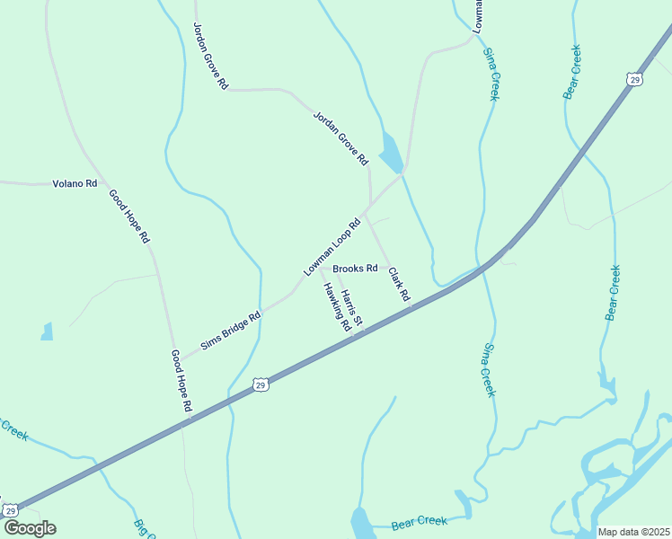 map of restaurants, bars, coffee shops, grocery stores, and more near 126 Harris Street in Dozier