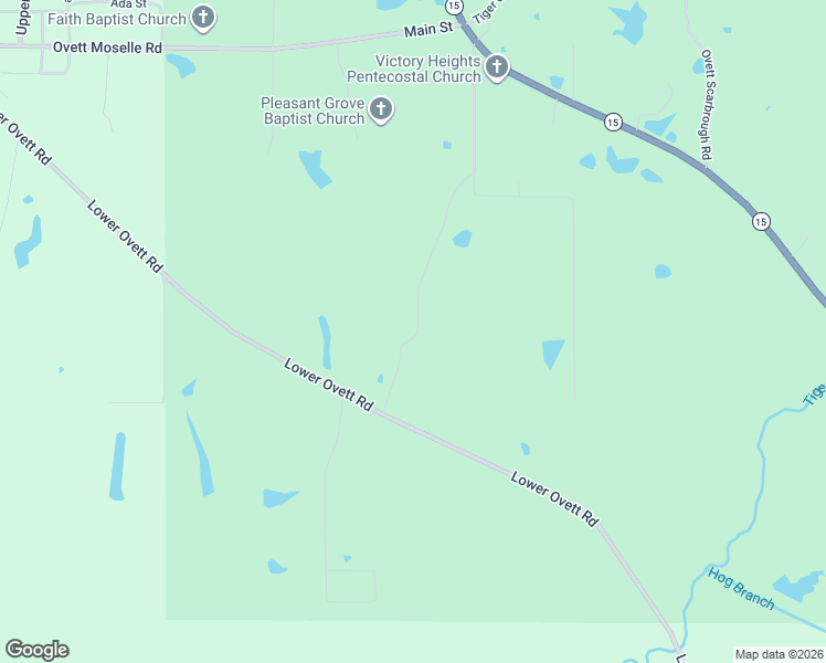 map of restaurants, bars, coffee shops, grocery stores, and more near 58 Watermelon Road in Ovett