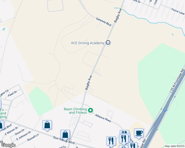 map of restaurants, bars, coffee shops, grocery stores, and more near 7501 Bagby Avenue in Woodway