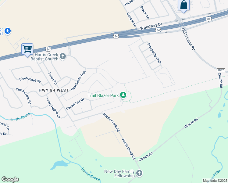 map of restaurants, bars, coffee shops, grocery stores, and more near 434 Silver Spur Trail in McGregor