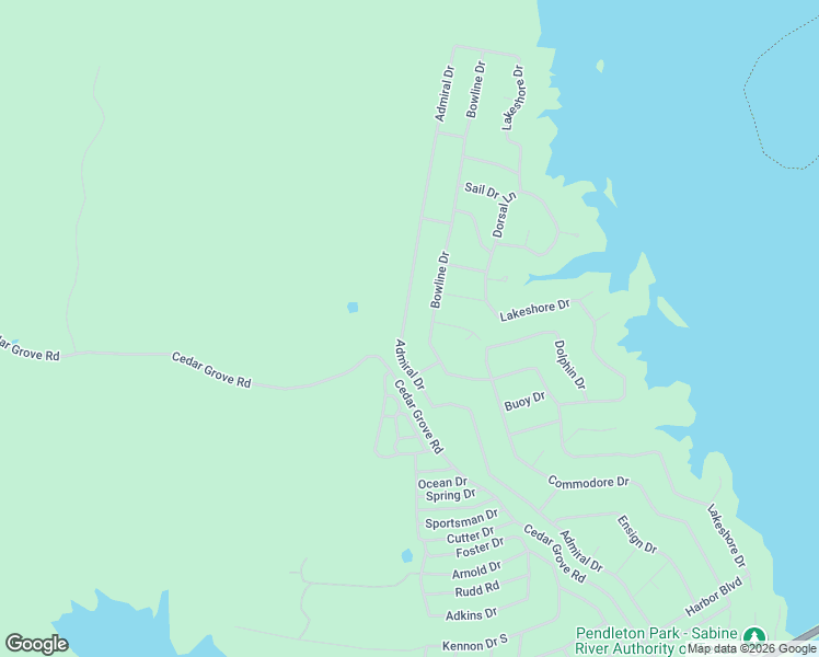 map of restaurants, bars, coffee shops, grocery stores, and more near Admiral Drive in Hemphill