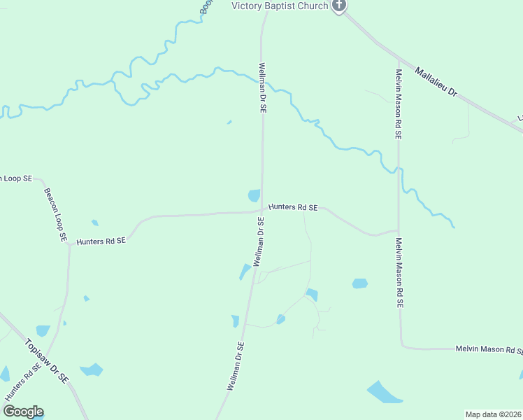 map of restaurants, bars, coffee shops, grocery stores, and more near 1601 Wellman Drive Southeast in Brookhaven