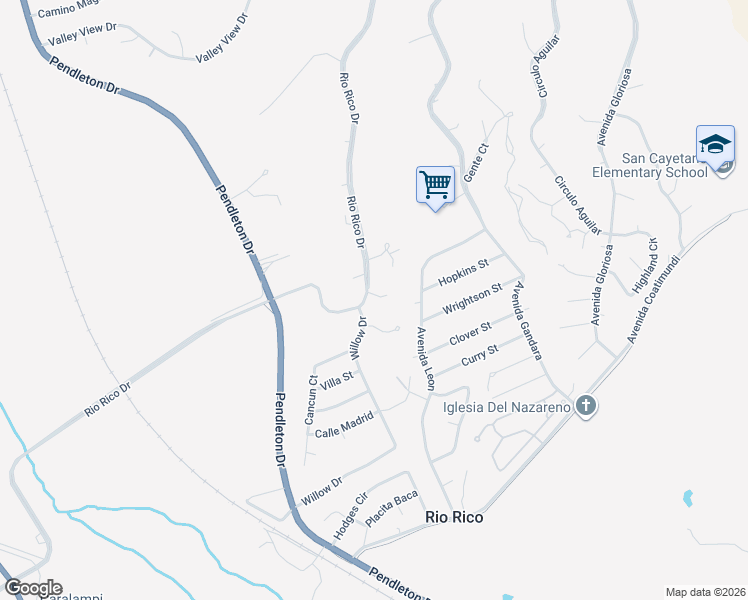 map of restaurants, bars, coffee shops, grocery stores, and more near 377 Rio Rico Drive in Rio Rico