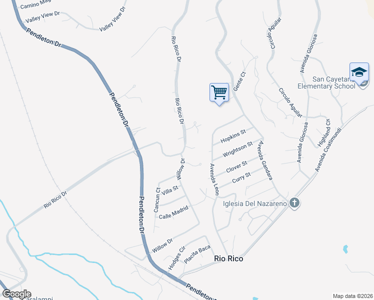 map of restaurants, bars, coffee shops, grocery stores, and more near 377 Rio Rico Drive in Rio Rico