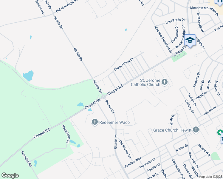 map of restaurants, bars, coffee shops, grocery stores, and more near 1404 Limestone Trail in Waco