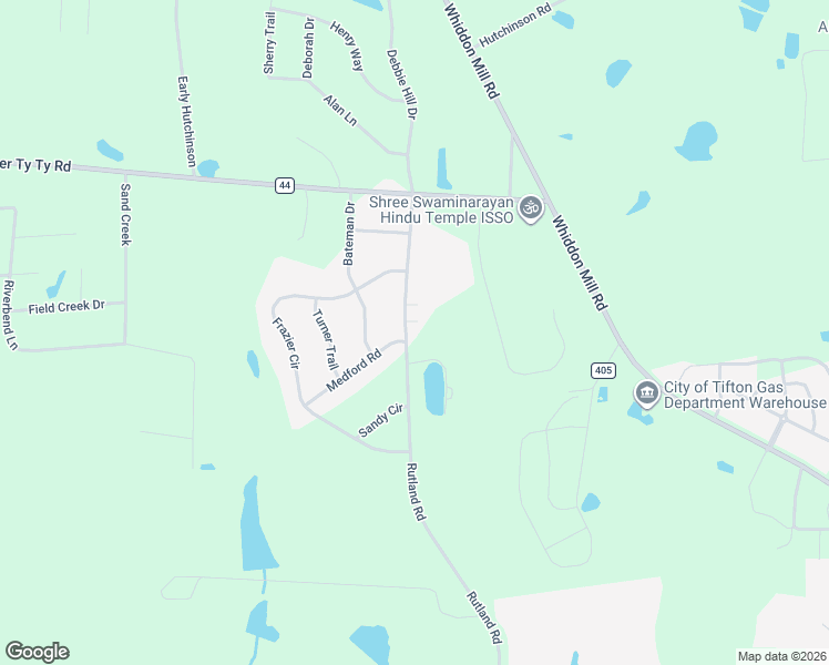 map of restaurants, bars, coffee shops, grocery stores, and more near 2001 Rutland Road in Tifton