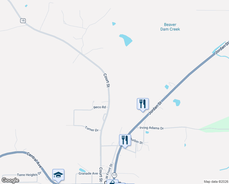 map of restaurants, bars, coffee shops, grocery stores, and more near 480-482 Court Street in Chatom