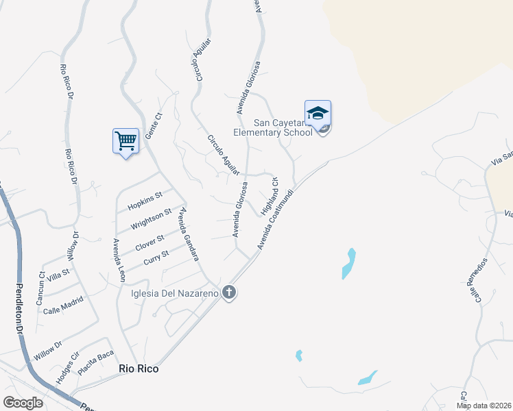 map of restaurants, bars, coffee shops, grocery stores, and more near 56 Highland Circle in Rio Rico