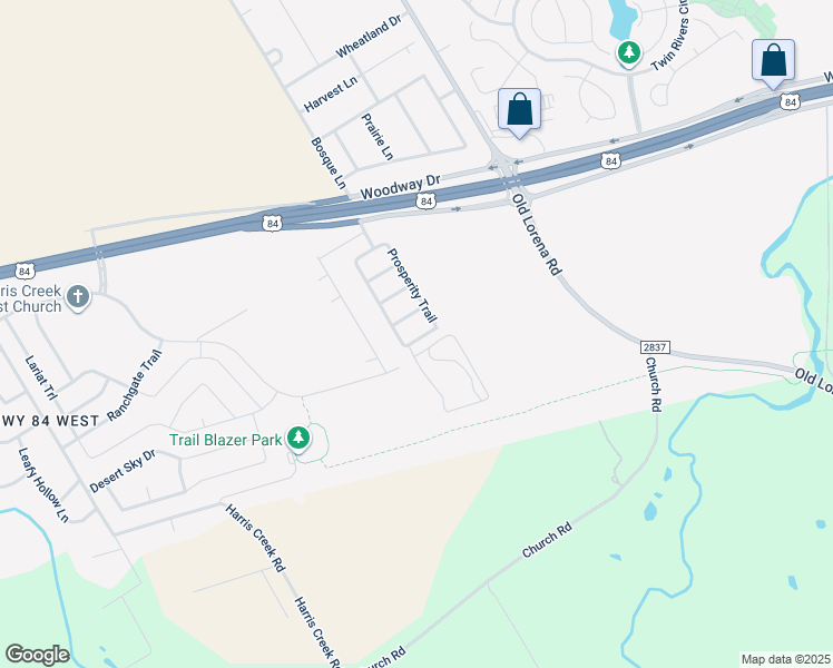 map of restaurants, bars, coffee shops, grocery stores, and more near 1207 Phoenix Trail in McGregor