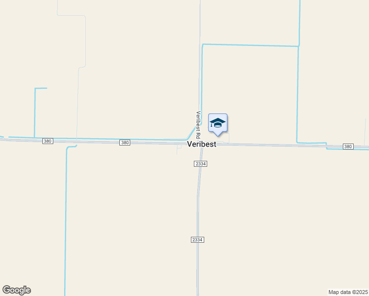 map of restaurants, bars, coffee shops, grocery stores, and more near in Veribest