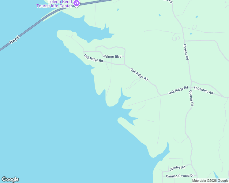 map of restaurants, bars, coffee shops, grocery stores, and more near 821 Oak Ridge Road in Many