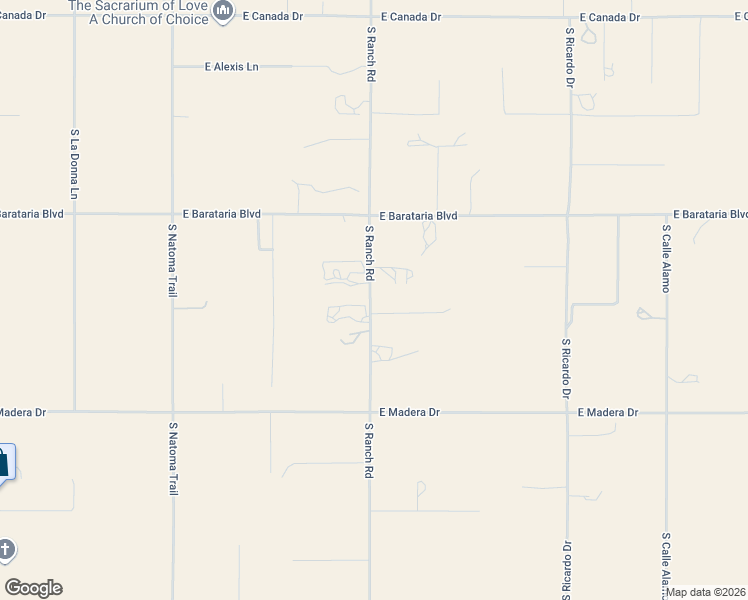 map of restaurants, bars, coffee shops, grocery stores, and more near 6141 East Nikki Lane in Sierra Vista