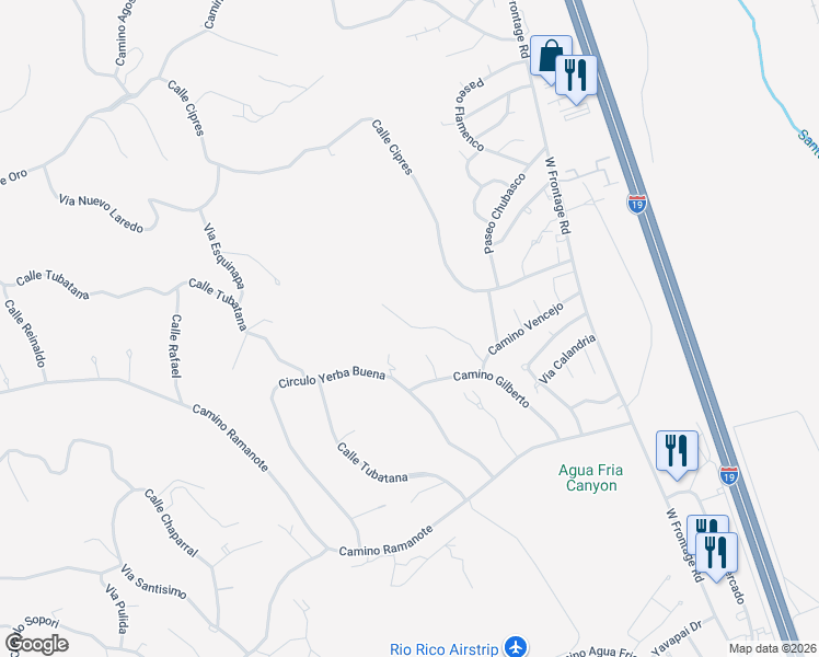 map of restaurants, bars, coffee shops, grocery stores, and more near 1238 Virgo Court in Rio Rico